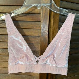 victoria's secret pink velvet bralette